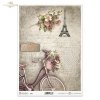 retro, background, vintage, everything retro, letter, Paris, Paris, Eifel Tower, flowers, signboard, bicycle, bouquet, flowers